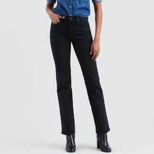 LEVI'S 314 Shaping Straight Black Jeans Size 26